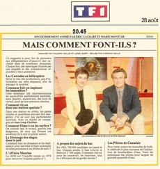 Emission télévision TF1 - Eric Cachart